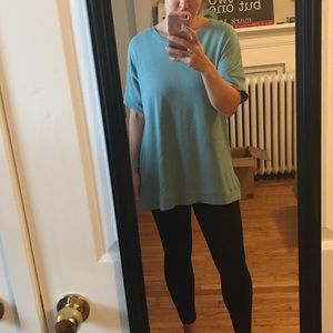 Coldwater Creek Turquoise Split Hem Tunic Top